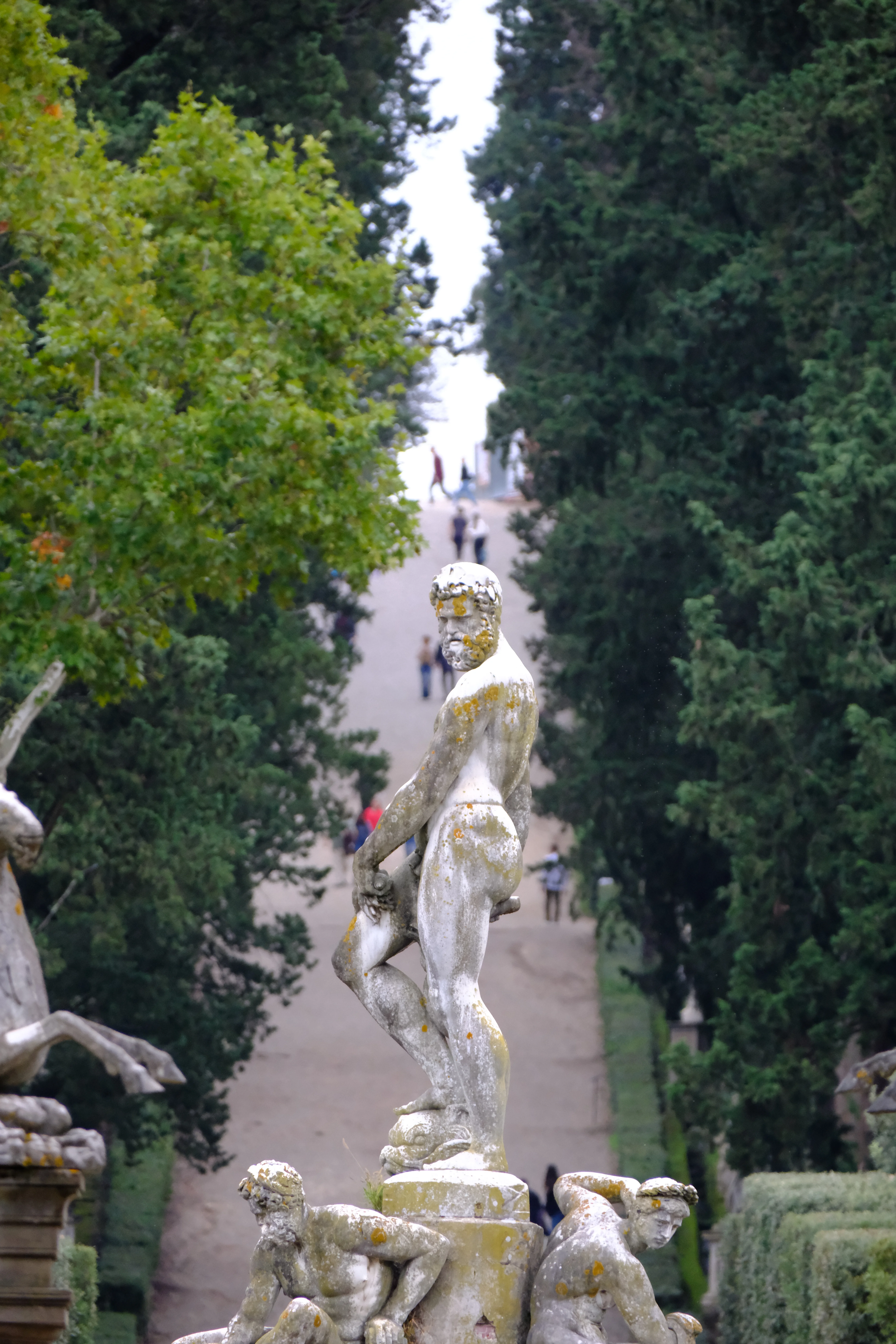 300mm · f/5.6 · 1/240s · ISO 3200
FUJIFILM X-T5 · XF70-300mmF4-5.6 R LM OIS WR · Oct 13, 2024
Weathered stone sculpture in Florence's lush Boboli Gardens.
Florence, Italy
© Brandon Cook