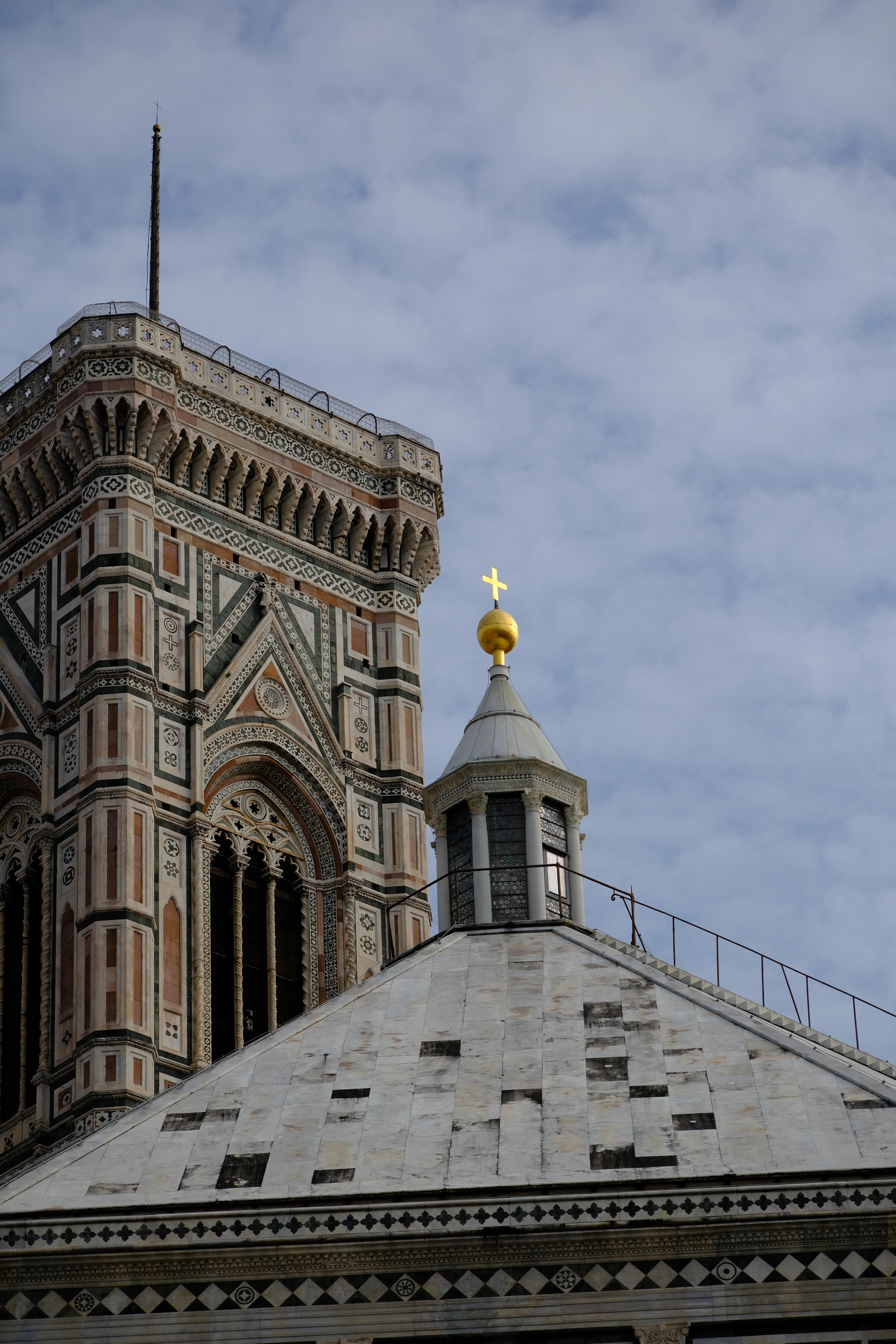 70mm · f/4 · 1/2700s · ISO 200
FUJIFILM X-T5 · XF70-300mmF4-5.6 R LM OIS WR · Oct 14, 2024
Ornate marble facade of Florence Cathedral against a cloudy sky.
Florence, Italy
© Brandon Cook