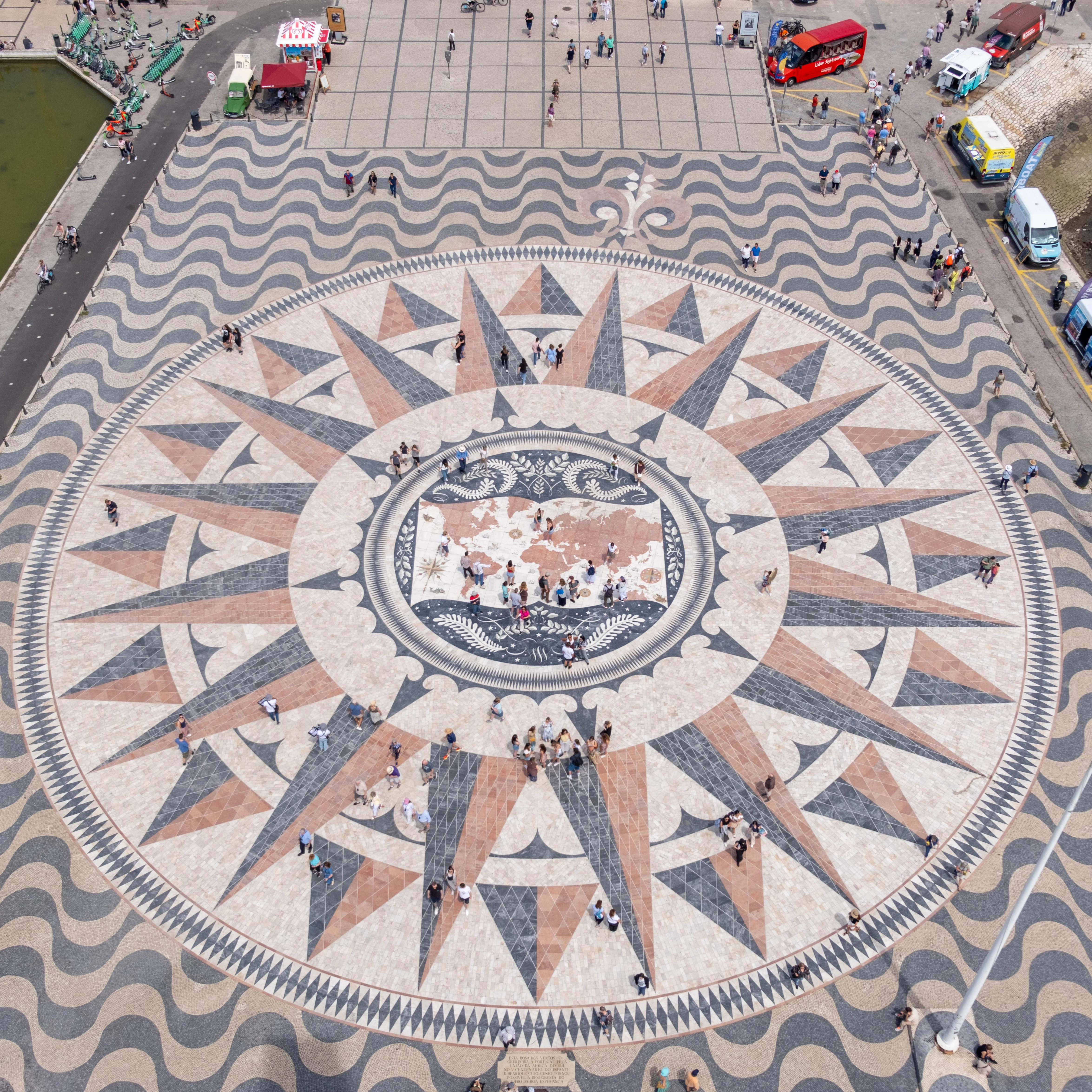 18mm · f/2.8 · 1/3200s · ISO 200
FUJIFILM X-T5 · XF18-55mmF2.8-4 R LM OIS · May 10, 2024
Intricate mosaic compass rose with central world map in Lisbon.
Lisbon, Portugal
© Brandon Cook