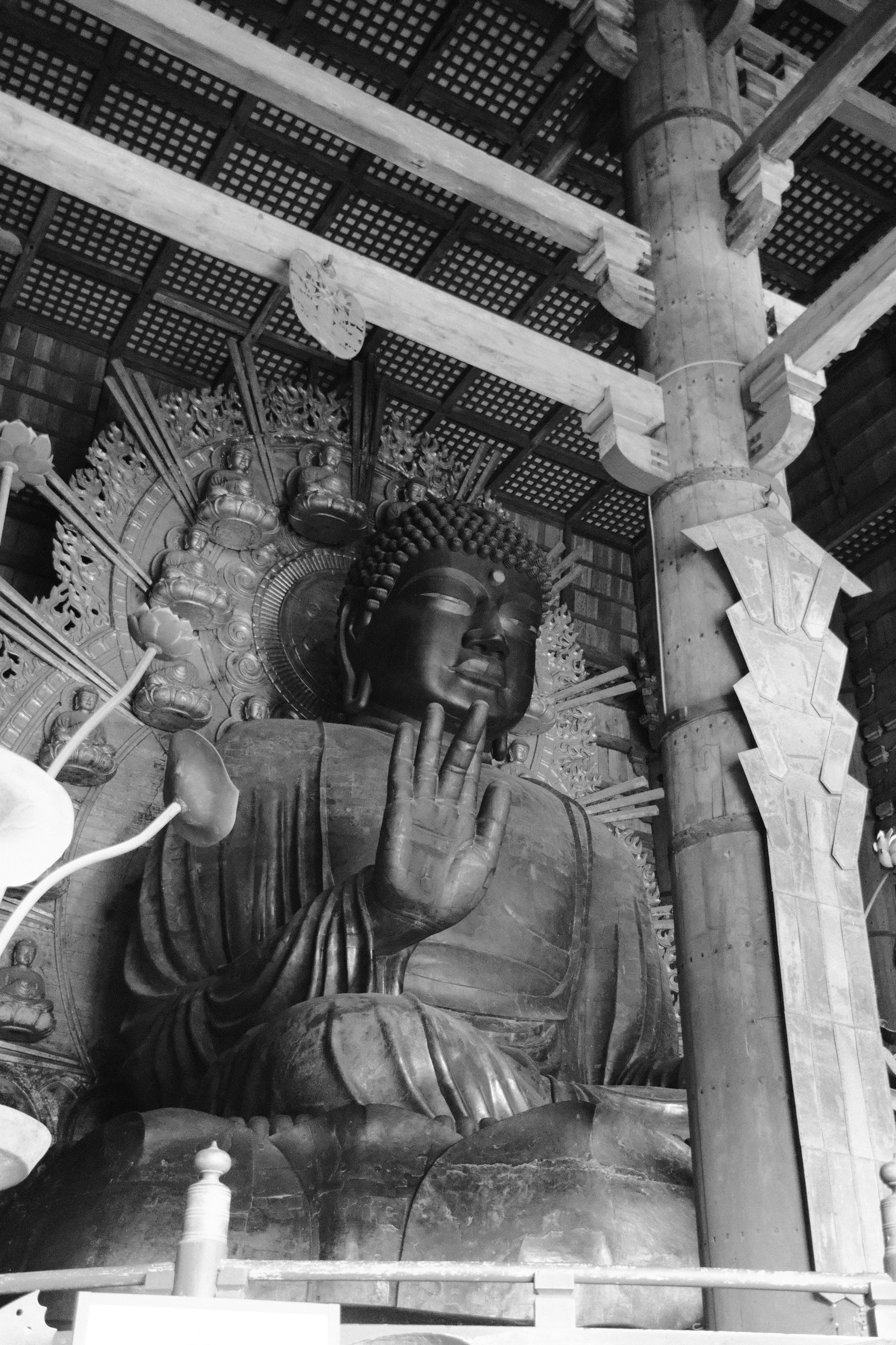 26mm · f/4.5 · 1/120s · ISO 12800
FUJIFILM X-T5 · 16-300mm F3.5-6.7 DC OS | Contemporary 025 · Jan 8, 2026
Massive bronze Buddha statue inside Nara's historic wooden Todai-ji temple.
Nara, Japan
© Brandon Cook