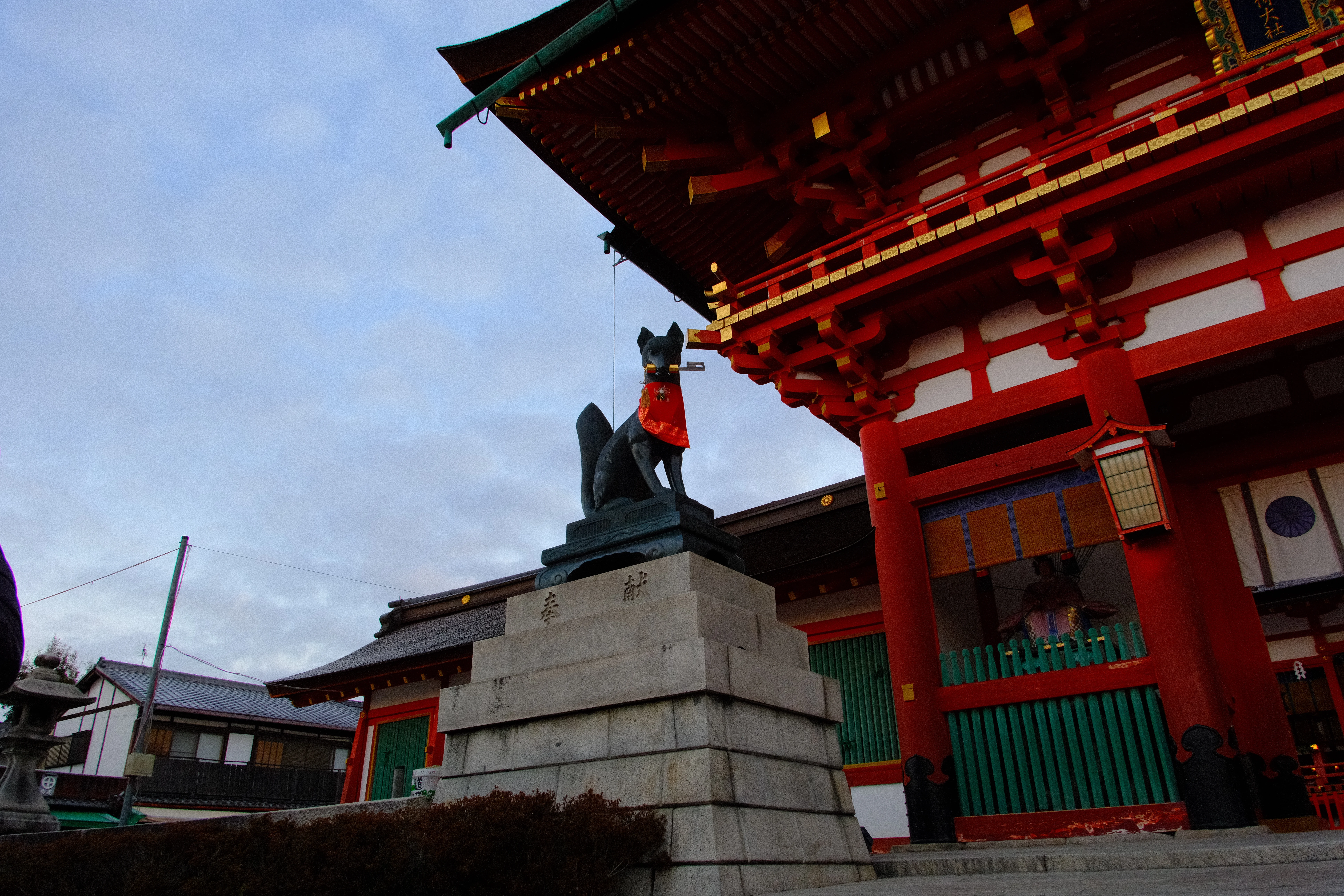 16mm · f/6.3 · 1/125s · ISO 1600
FUJIFILM X-T5 · 16-300mm F3.5-6.7 DC OS | Contemporary 025 · Jan 10, 2026
Fox statue at Fushimi Inari-taisha shrine in Kyoto, Japan.
Kyoto, Japan
© Brandon Cook