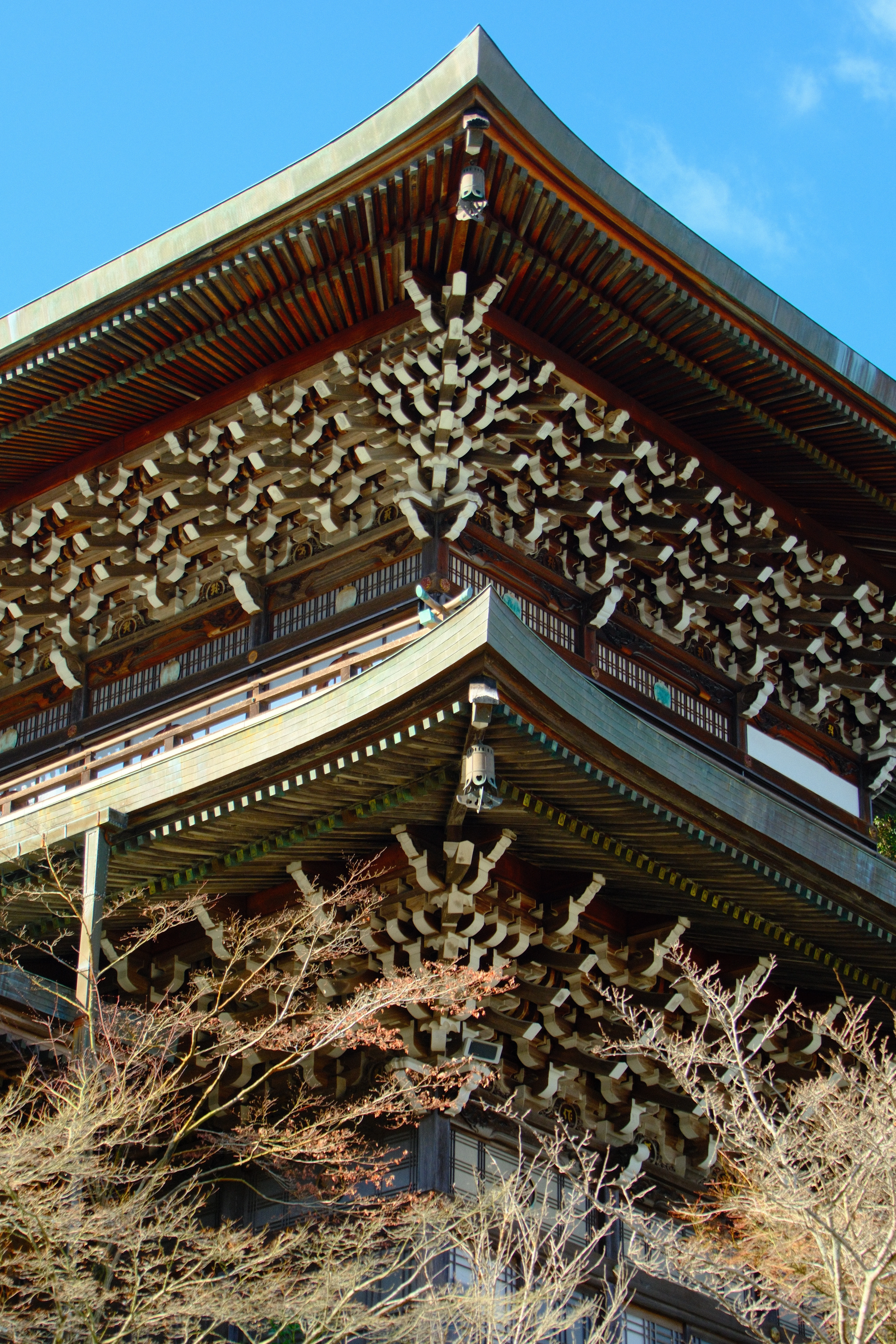 56mm · f/5.6 · 1/300s · ISO 500
FUJIFILM X-T5 · 16-300mm F3.5-6.7 DC OS | Contemporary 025 · Jan 12, 2026
Intricate wooden bracketing on a traditional Japanese temple roof.
Hiroshima, Japan
© Brandon Cook